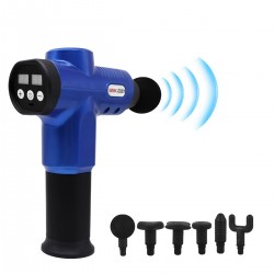 Ударный перкуссионный массажер Massage Gun 6 насадок, 3200 оборотов в минуту WNK2021