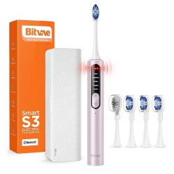 Электрическая зубная щетка Bitvae S3 Smart 4 насадки и футляр white