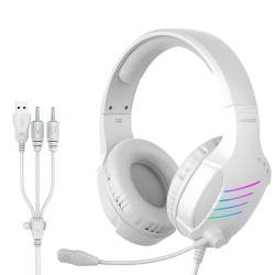 Наушники Langsdom с RGB-подсветкой для геймеров HCG07-G7-White
